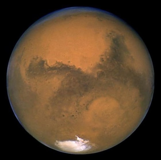 This Hubble Space Telescope image shows Mars.